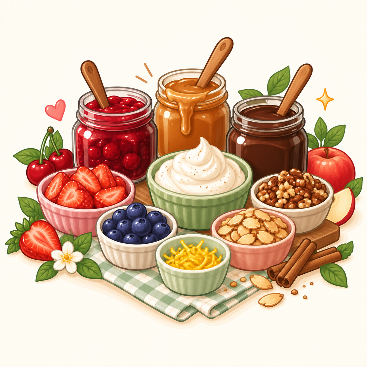 Sauces, Toppings & Garnishes Cheatsheet